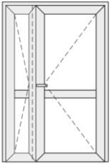 Double-leaf door PVC